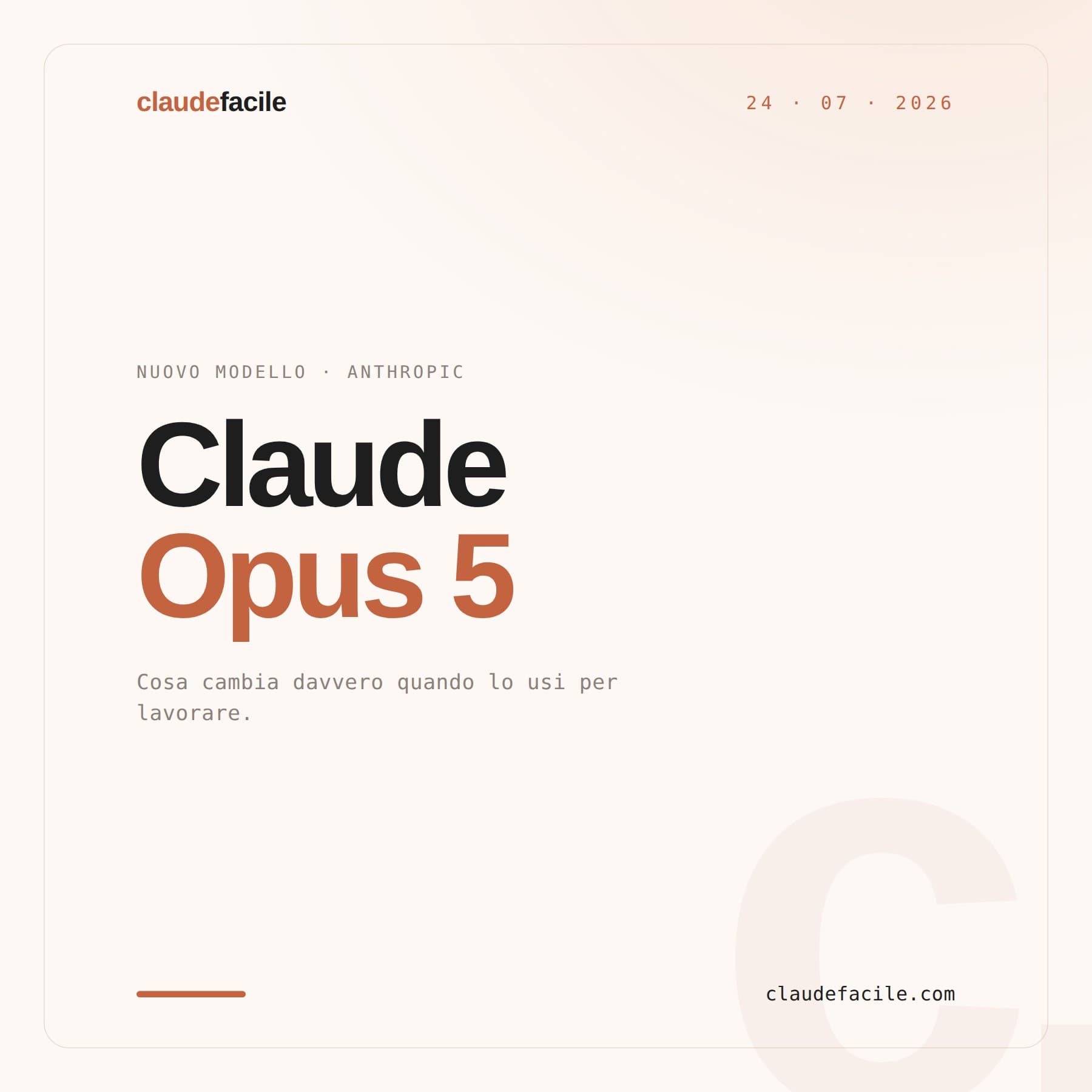 Claude Opus 5, il nuovo modello di Anthropic — copertina dell’articolo di claudefacile