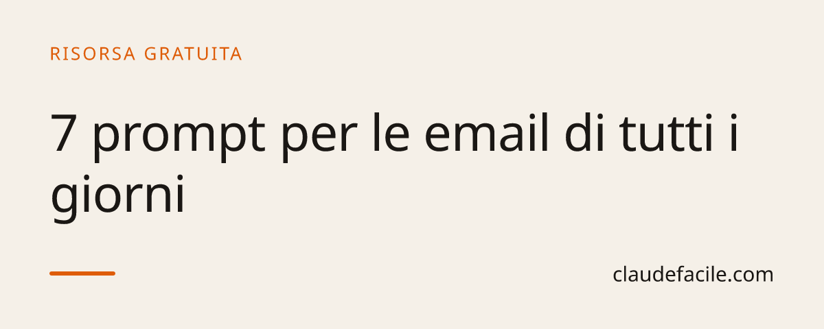 7 prompt per le email di tutti i giorni